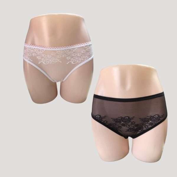 PANTY DE ALGODON Y ENCAJE