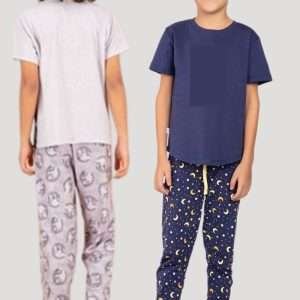 PIJAMA LARGA MANGA CORTA NIÑO